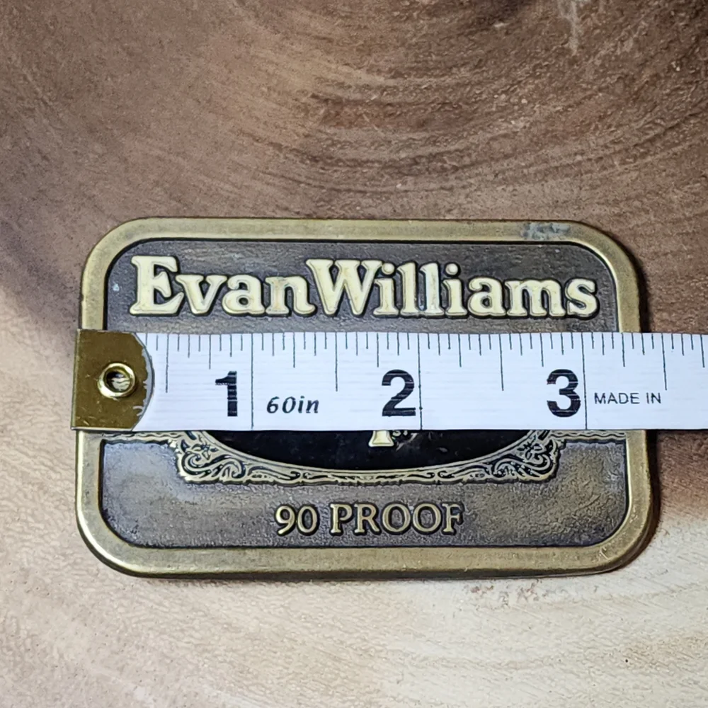 Vintage Evan Williams Metal Belt Buckle
